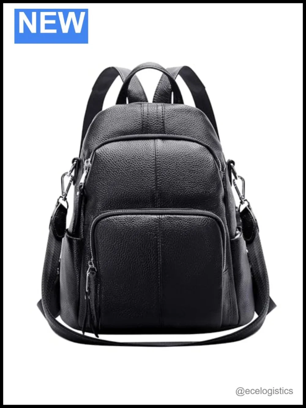 Genuine Leather Convertible Daypack Backpack Women Anti-theft Travel Work